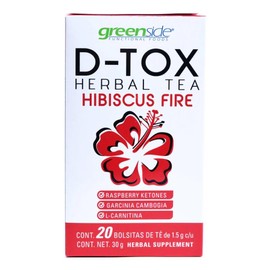 GREENSIDE TE D-TOX HIBISCUS FIRE 30G, 20 BOLSITAS