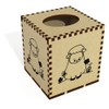 Square 'Cute Sheep' Wooden Tissue Box Cover (TB00010877)