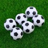 Miss-shop Small Mini Table Football Balls, Pack of 6 Black