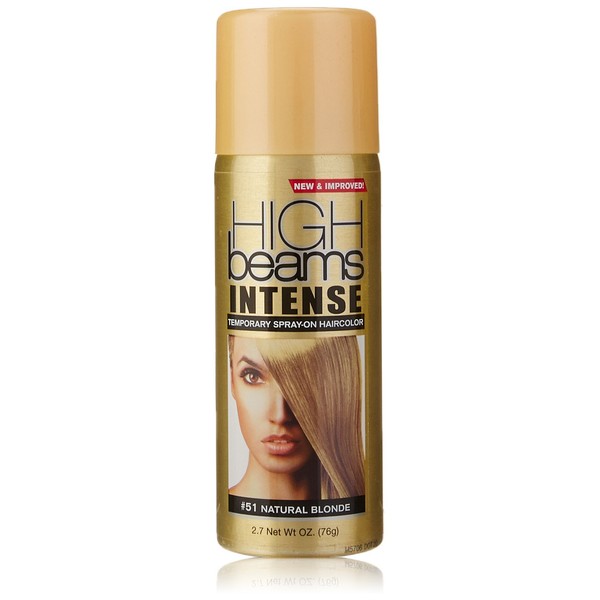high beams Intense Temporary Spray on Hair Color, Natural Blonde,