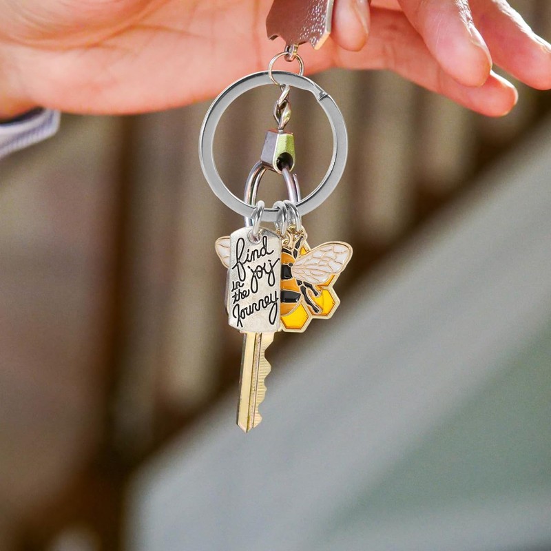[LEDMOMO] Bee Keychain,Carnival Reward,Creative Keychain,Honeybee Keychain,Honeybee Charm Keychain,Cute Bee Keychain,Cute