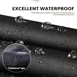 Heavy Duty Waterproof Boat Cover, PU Marine Grade Polyester Boats Covering, UV Resistant Bass Boat Cover, Fits V-Hull Tri-Hull Fish&SkiBoat, Runabout (17'-19', Beam Width up to 96")