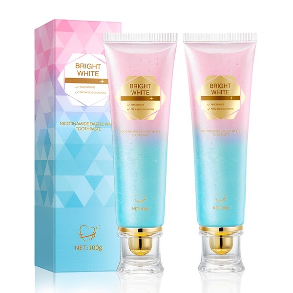 2 Stück Nicotinamid Whitening Zahnpasta, Radiant Whitening Zahnpasta, Niacinamide Whitening