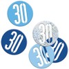 Unique 83839 Blue Prismatic 30th Birthday Confetti, 5 oz 1