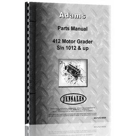 RAParts New Adams 412 Motor Grader Diesel (SN#1012 +) Parts Manual
