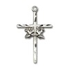 Bonyak Jewelry Sterling Silver Doves/Cross Pendant 1 x 5/8 inches