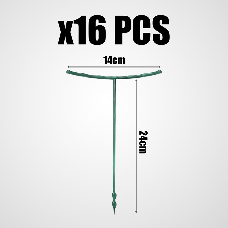 USHXVG 16 Piece Plant Support Rod, Double Layer Splicable Plant