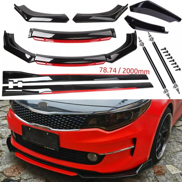 Unbranded For Kia Optima Front Bumper Lip Spoiler Body Kit+Side