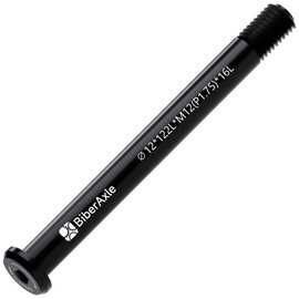 BiberAxle 12 mm Thru Axles for Bicycle Forks and Rear Bicycle Frame, Mountain Bike and Road Bikes, Aluminium Alloy Hub Adapter Axle (Thread Pitch: 1.75 mm/Length: 122 mm)