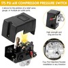 Air-Compressor Pressure Switch 135-175 psi 4 Port 26 Amp 220V,