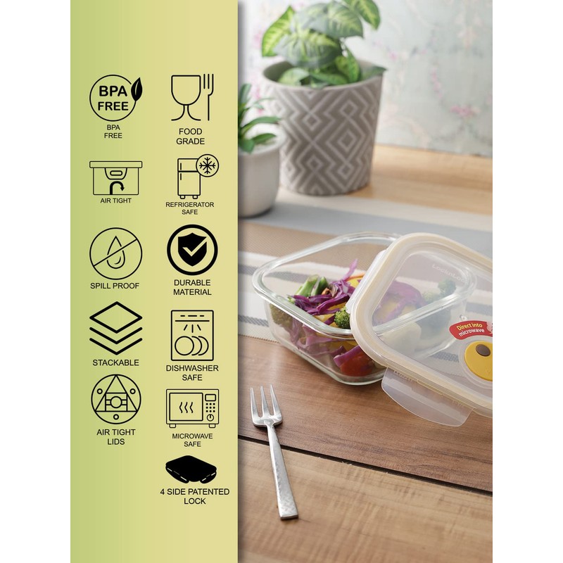Lock & Lock LLG224T Recipiente Hermético para Almacenamiento de Alimentos,