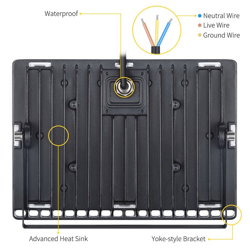 Viugreum 4 Pack 100W LED Flood Lights Outdoor, Waterproof IP67