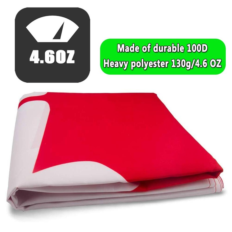 Rhungift Double Sided Canada Flag 3x5Ft, Quadruple Stitched Fly Ends,Screen