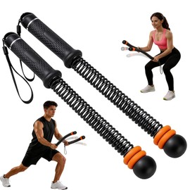 Cordless Battle Ropes with Adjustable Weight & Ropeless Battle Ropes for Home Gym – Low Impact HIIT Strength Training for Men & Women (Black)