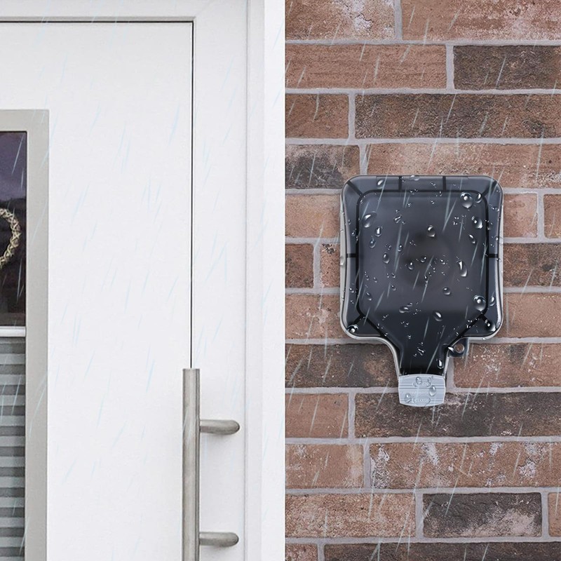 Outdoor Outdoor Socket Waterproof IP66 Socket 1-Way with Hinged Lid