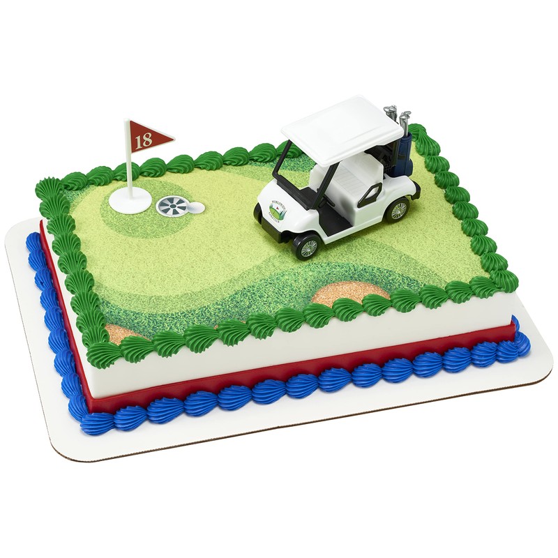 DecoSet® Heading for the Green Cake Topper, 2-Piece Toppers Set,