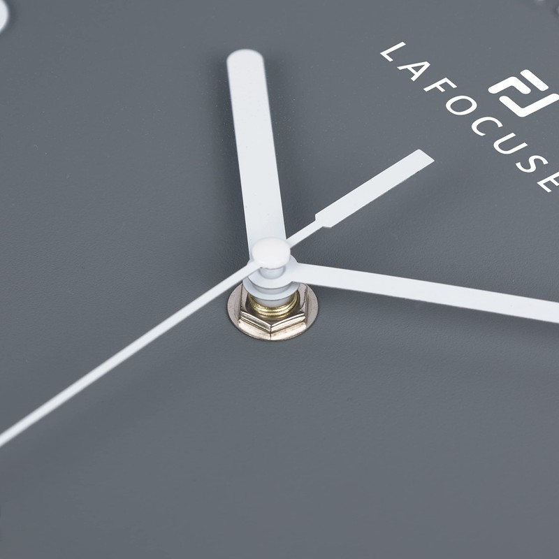 Lafocuse 3D Large Numbers Grey Wall Clock Silent Modern Wall