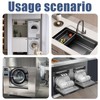 Universal Drain Hose Extension Kit,(Grey) with Connector Clip Clamp, Washing