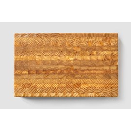 Larch Wood Canada End Grain Small Cutting Board, Standard Line, Handcrafted for Professional Chefs & Home Cooking, 17-3/4" x 11" x 1-1/2"