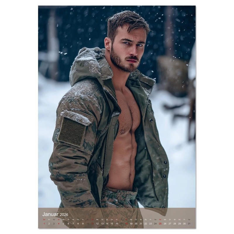 STARKE SOLDATEN - Muskeln und Männlichkeit im Militärkalender (Wandkalender 2026