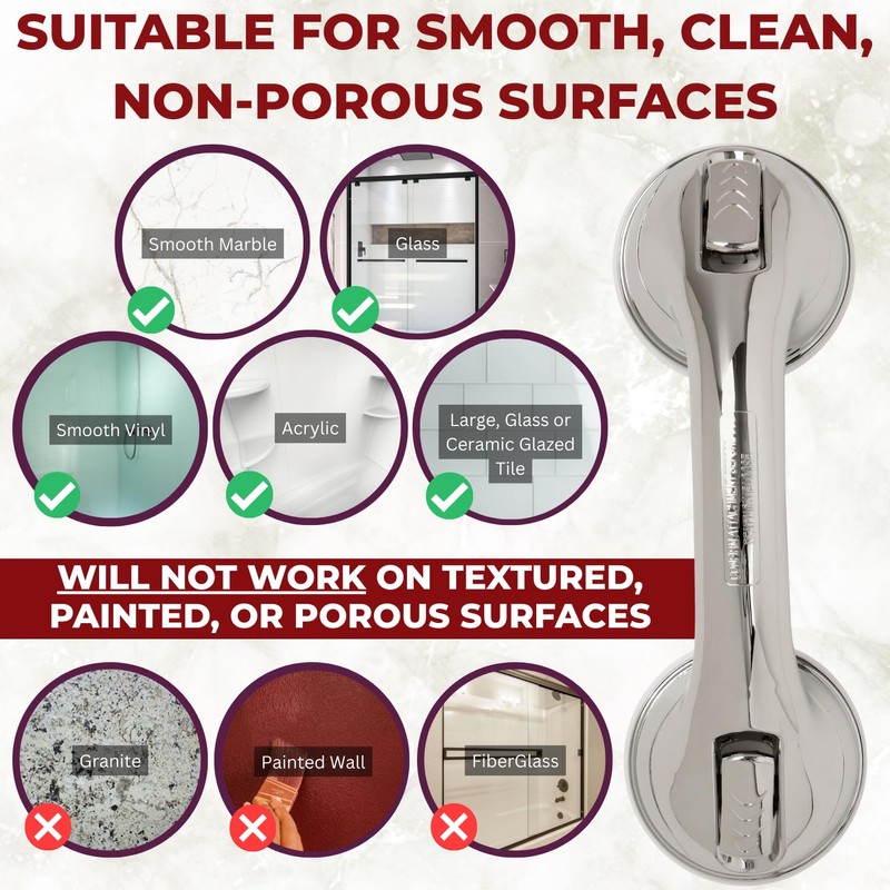 Safe-er-Grip Safe-er-Grip Changing Lifestyles Suction Cup Grab Bars for Bathtubs