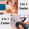 SULIVES Mini Bag Sealer, 2 in 1 Plastic Bag Sealer