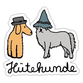 Spreadshirt Shepherd Dog Pun Sticker 10 x 10 cm Matt White