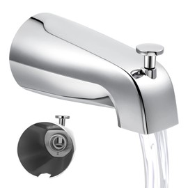 Dreyoo 5 1/4 Inch Bathroom Tub Spout Compatible with Westbrass E531D-1F-62, Fits Wall Front Mount Tub Spout with Shower Diverter 1/2'' IPS Inside Thread Bathtub Faucet (Chrome)