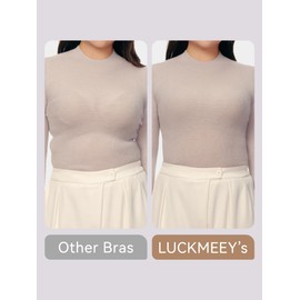 LUCKMEEY Bras for Women No Underwire - Push Up Bra Wireless Seamless Bras Buttery Soft Bralettes Deep V Neck