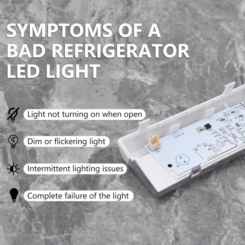 ZNTVW WPW10515057 W10515057 Refrigerator LED Light with Cover Compatible with