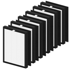 VEVA 9000 Premium hepa Replacement Filter Compatible with VEVA ProHEPA 9000 Purifier,Including 6 True HEPA Filters & 6 Carbon Filters