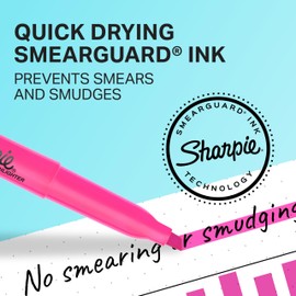 Sharpie Pocket Highlighters, Chisel Tip, Quick Dry, Assorted Fluorescent Colors, 12 Count - For Studying, Note-Taking, School, College, Office, Student & Teacher Supplies