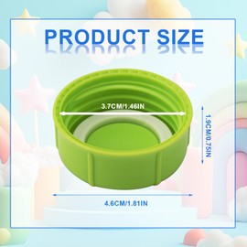 12pcs Travel Bottle Caps for Dr. Brown's & Medela Narrow Bottles, Leak-Proof BPA Free Bottle Caps with Sealing Gasket Bottle Lids Replacement Parts Ideal Bottle Accessories(Green)