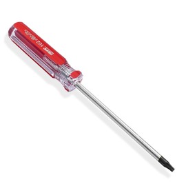 Kemcatui T15 Torx Security Screwdriver with Magnetic Tip and Insulated PVC Handle, for Computer and Home Appliance Repairs(Red, 7 Inch/178mm)