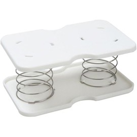 White Tissue Dispenser Tissue Box Spring Support-Spring Loaded Lifting Spring Tissue Holder for Office Home Kitchen Toilet Car, Holders and Dispensers Tissue Holders