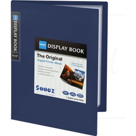 Sooez 30-Pocket Binder with Plastic Sleeves 9x12 (Navy Blue), Heavy Duty Art Portfolio Folder with Clear Sheet Protectors, Display 60 Pages, Presentation Book for Artwork, Document Organizer Binder