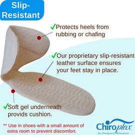Chiroplax Reusable High Heel Inserts Cushion Pads Metatarsal Back of Heel Cup Liner Protector Grips Anti-Slip Shoe Insoles, 4 Pairs (Combo: Beige&Black)