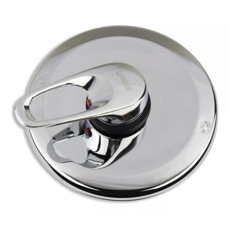 Meer Mezcladora Monomando Redonda Cromada Para Regadera