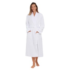 MONARCH Plush Lined Microfiber Bath Robe for Women or Men - Super Soft, Durable Luxury Spa, Resort & Hotel Bathrobe, Generously Sized (Unisex) Cypress