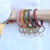 YAKA Silicone Wrist Rhombic Keychain Circle Bracelet Rubber Bangle Round