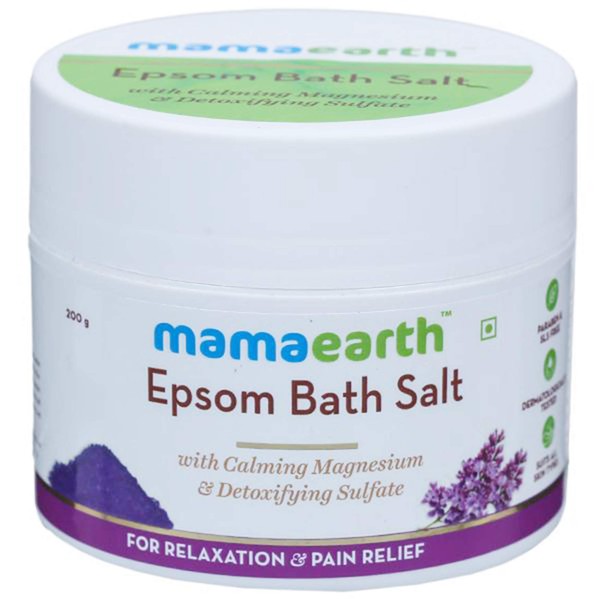 Mamaearth Epsom Bath Salts for Relaxation & Pain Relief, Made in the Himalayas- Hypoallergenic, Toxin-free, All Natural with Organic Ingredients