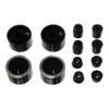 Paxanpax PCK686 Universal Black/Stainless Steel Oven Knob Kit with Two