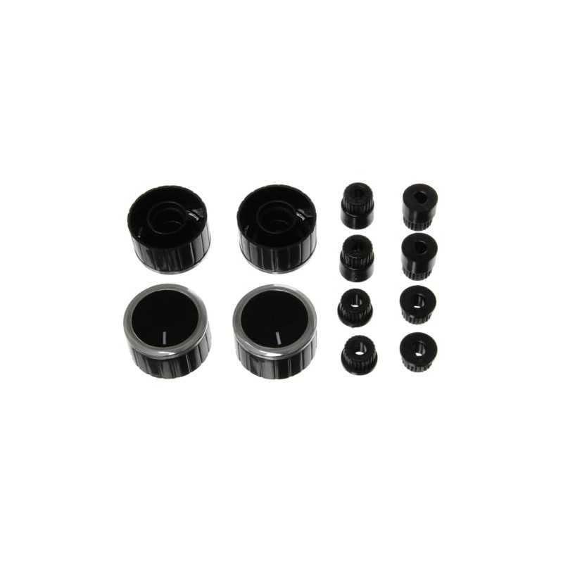 Paxanpax PCK686 Universal Black/Stainless Steel Oven Knob Kit with Two