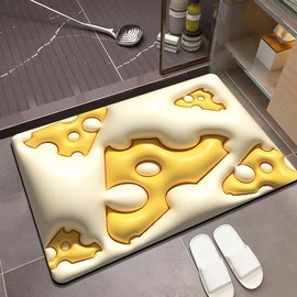 Aramox Tapete Absorbente 3D, Tapete de Tierra de Diatomeas Antideslizante para Baño, Transpirable y Antiolor, Multifuncional para Cualquier Habitación, Peso de 13.4 Oz (H4)