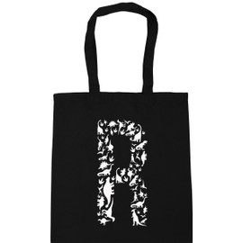 Hippowarehouse R in dinosaurs Tote Shopping Gym Beach Bag 42cm x38cm, 10 litres