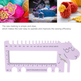 Plastic Knitting Gauge, Crochet Needle Ruler Gauge Ruler Sewing Tools Easy to Use for Home Measuring