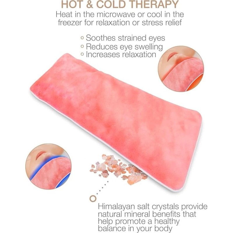 HOMEDICS 100% Himalayan Salt Eye Pillow, Relieves Tired & Strained