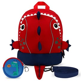 yisibo Kids Backpack with Safety Leash,Anti-lost Children Toddler Backpack for Boys Girls Baby (Dinosaur With Safety Leash(1-6 Years))