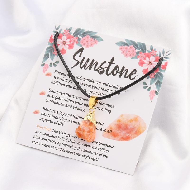 Sunstone Necklace/Bracelet Sunstone Jewelry Sunstone Crystal Pendant Jewelry (Sunstone N