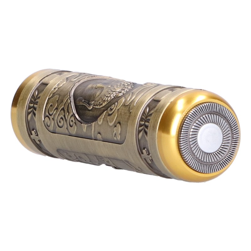 Portable Electric Shaver Bronze Stainless Steel Razor USB Charging Electric